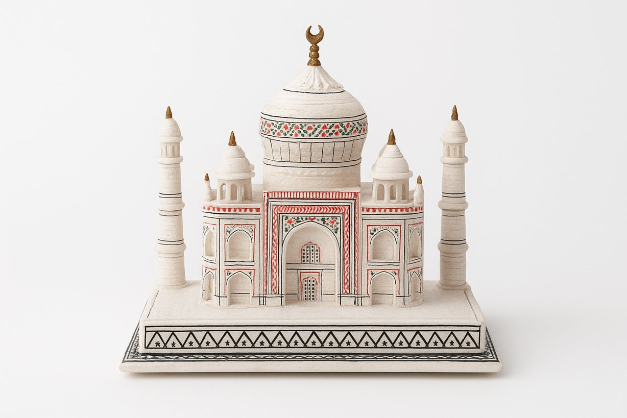 Figura Decorativa Taj Mahal en Peltre